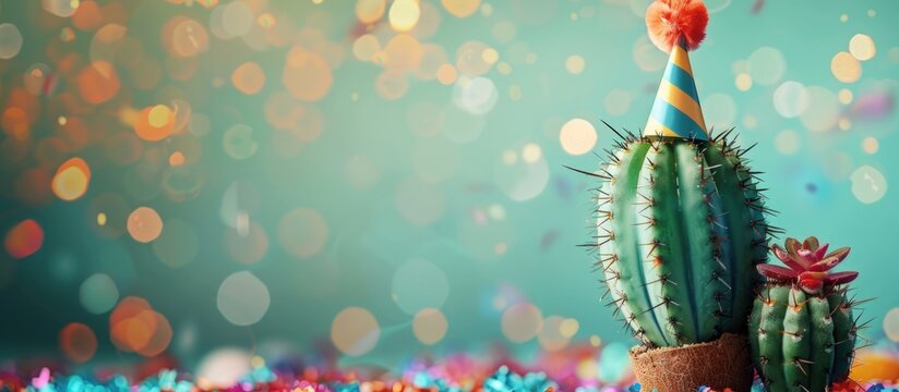 Spiky party hats at the cinco de mayo cactus celebration