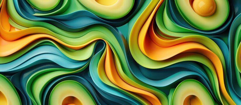 Creative Avocado Pattern Background in Photography
