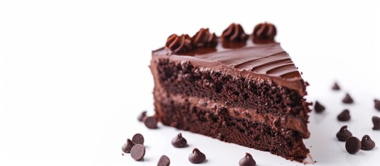Rich and Decadent Chocolate Cake with Generous Chocolate Chips Toppings