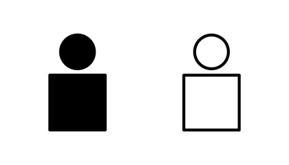 User Icon set. person sign. people icon.