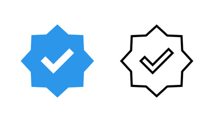 verified icon set. verification check mark. approved icon