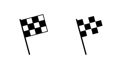 Racing flag icon set. race flag icon.Checkered racing flag icon
