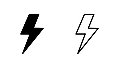 Lightning icon set. electric icon vector. power icon. energy sign