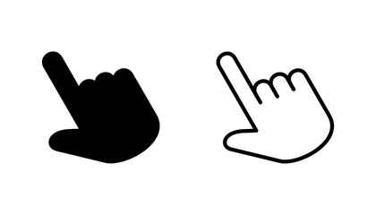 Obraz premium Hand cursor icon set. click icon vector. hand click. pointer