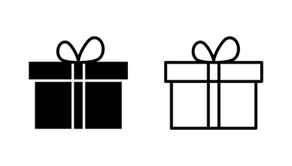 Gift icon set. gift vector icon. birthday gift