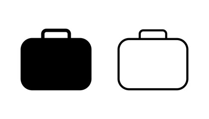 Briefcase icon set. suitcase icon. luggage symbol.
