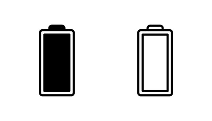 Battery icon set. battery charge level. battery charging icon