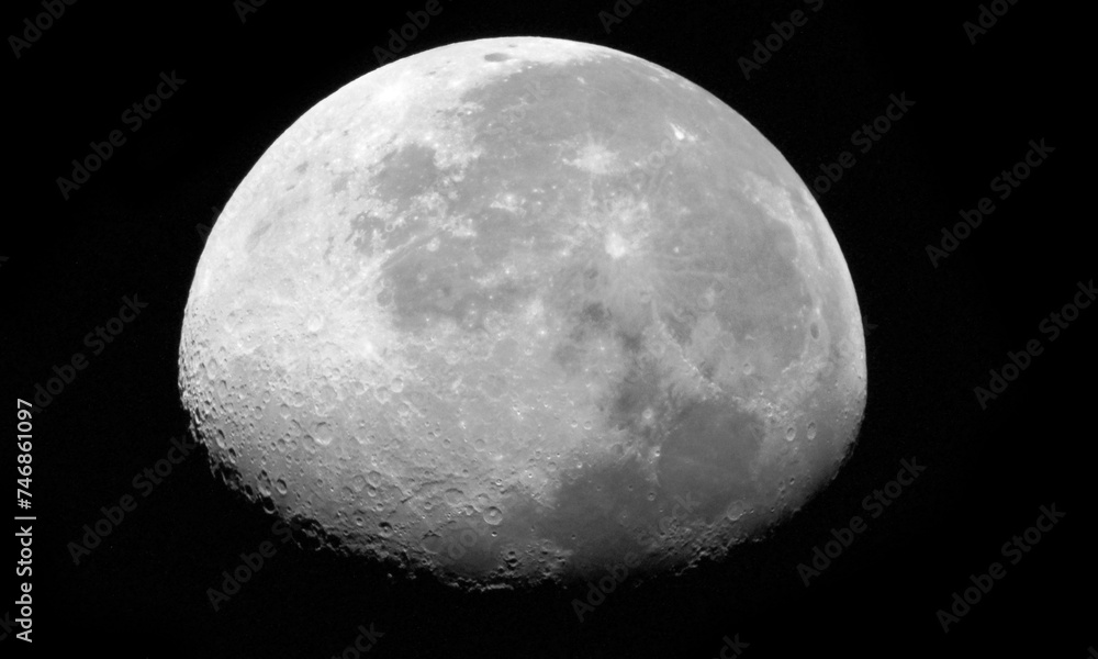 Canvas Prints the waning gibbous phase is when the lit-up part of the moon shrinks from 99.9% to 50.1%