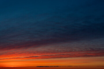 sunset in the sky
