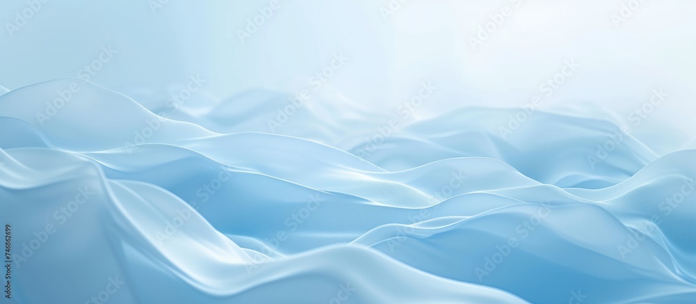 Poster blue harmony: abstract background with flowing smooth lines