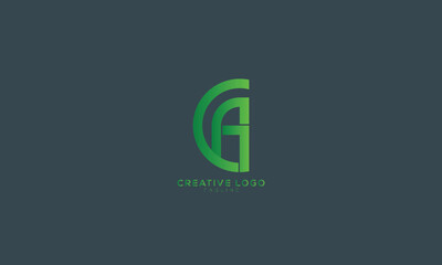 Fototapeta premium GA AG Abstract initial monogram letter alphabet logo design