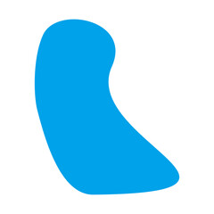 Blue Organic Shape Bloob Design