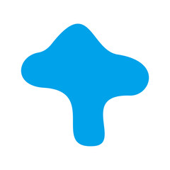 Blue Organic Shape Bloob Design