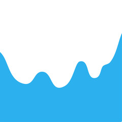 Blue Corner Wavy Border 