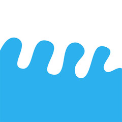 Blue Corner Wavy Border 