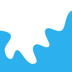 Blue Corner Wavy Border 