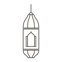 Islamic Icon Lines Lantern Vector Design