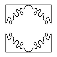Outline Water Drop Frame Border 