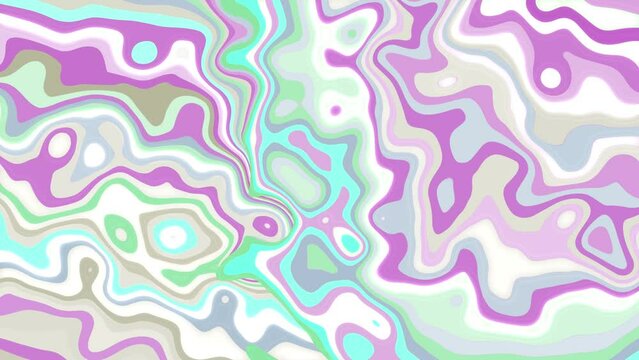 Looped animation. Abstract wavy background in smooth colors. Modern colorful wallpaper.	