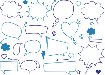 Fototapeta premium Vintage Comic Book Speech Bubbles. Vector illustration 