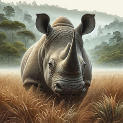 In the heart of Java's wilderness, the Javan Rhinoceros silently roams, a living relic of a bygone era, urging us to preserve its legacy for generations to come. 
