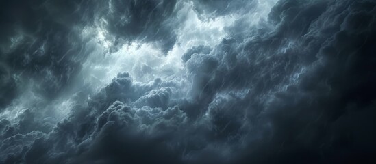 Dramatic Dark Clouds Over Majestic Mountains - Moody Sky Wallpaper in High Definition