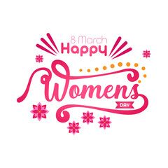 Awesome creative typography of 8th March - Happy Women's Day