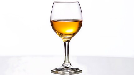 A glass of wine on a WHITE background