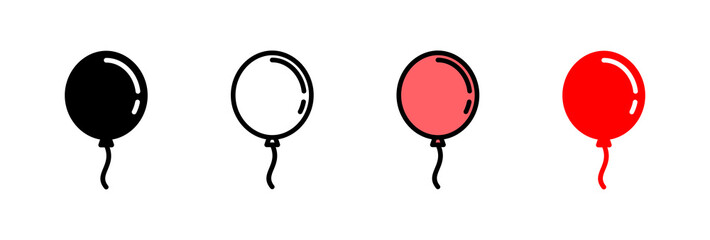 Balloon icon vector illustration. Party balloon sign and symbol - obrazy, fototapety, plakaty