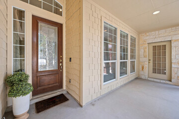 the front door of a home