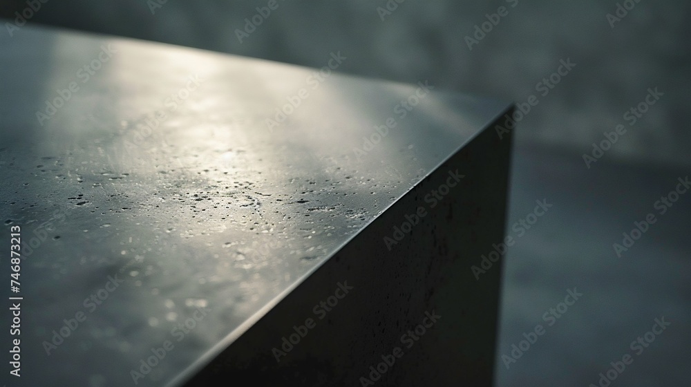 Aufkleber abstract elegance of a black table edge in minimalist setting. generative ai