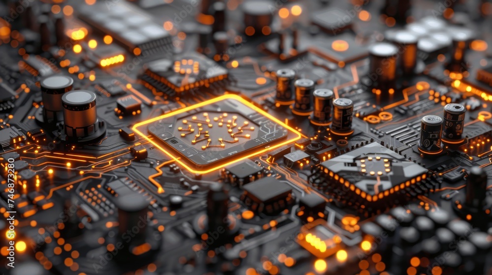 Poster abstract background with modern technology concept in a futuristic style for design projects
