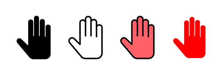 Obraz premium Hand icon vector illustration. hand sign and symbol. hand gesture