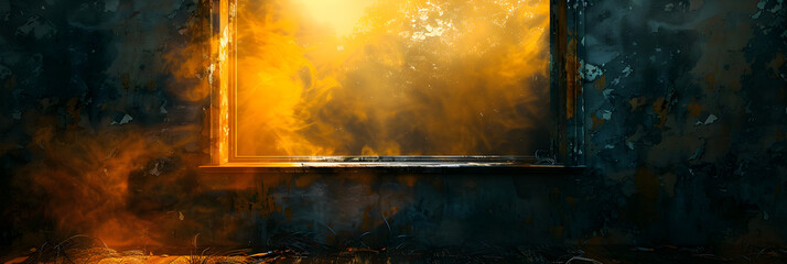 fire and smoke, Old Dark Yellow Background Art 31 Stylize
