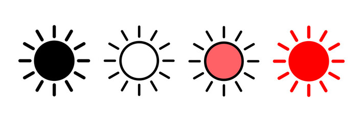 Sun icon vector illustration. Brightness sign and symbol.