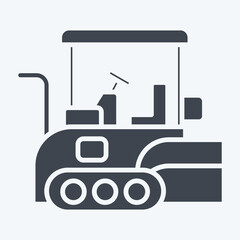 Icon Asphalt Paver. related to Construction Vehicles symbol. glyph style. simple design editable. simple illustration
