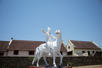 Sultan Hasanuddin Statue In Front of Fort Rotterdam Makassar