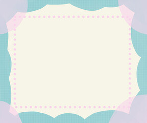 ガーリー風手書きイラストフレーム