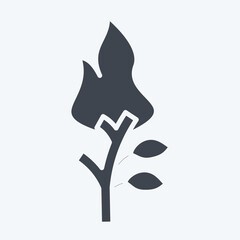 Icon Torch. related to Prehistoric symbol. glyph style. simple design editable. simple illustration