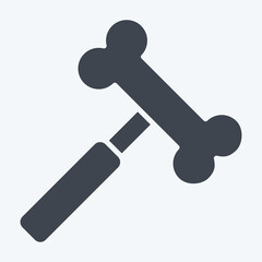 Icon Hammer. related to Orthopedic symbol. glyph style. simple design editable. simple illustration