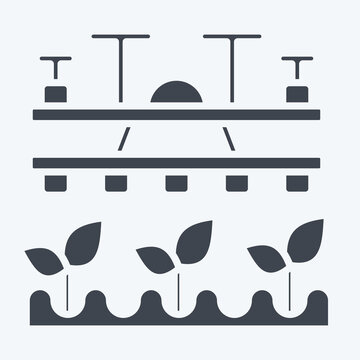 recommend clip art: Icon Agriculture Drone. related to Agriculture symbol. glyph style. simple design editable. simple illustration