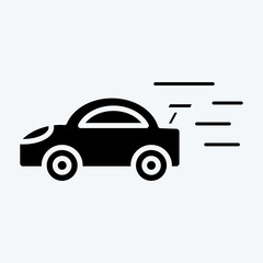 Icon Race Car. related to Racing symbol. glyph style. simple design editable. simple illustration