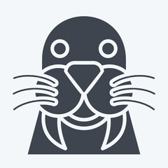 Icon Walrus. related to Animal symbol. glyph style. simple design editable. simple illustration