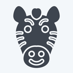 Icon Zebra. related to Animal symbol. glyph style. simple design editable. simple illustration