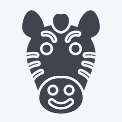 Icon Zebra. related to Animal symbol. glyph style. simple design editable. simple illustration