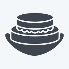 Icon Patty. related to Argentina symbol. glyph style. simple design editable. simple illustration