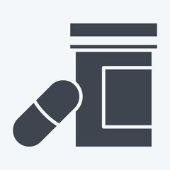 Icon Prescription Drugs. related to Addiction Dictionary symbol. glyph style. simple design editable. simple illustration