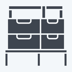 Icon Containers. related to Apiary symbol. glyph style. simple design editable. simple illustration