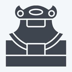 Icon Ulu Blade. related to Alaska symbol. glyph style. simple design editable. simple illustration