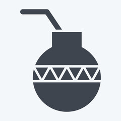 Icon Calabash. related to American Indigenous symbol. glyph style. simple design editable. simple illustration